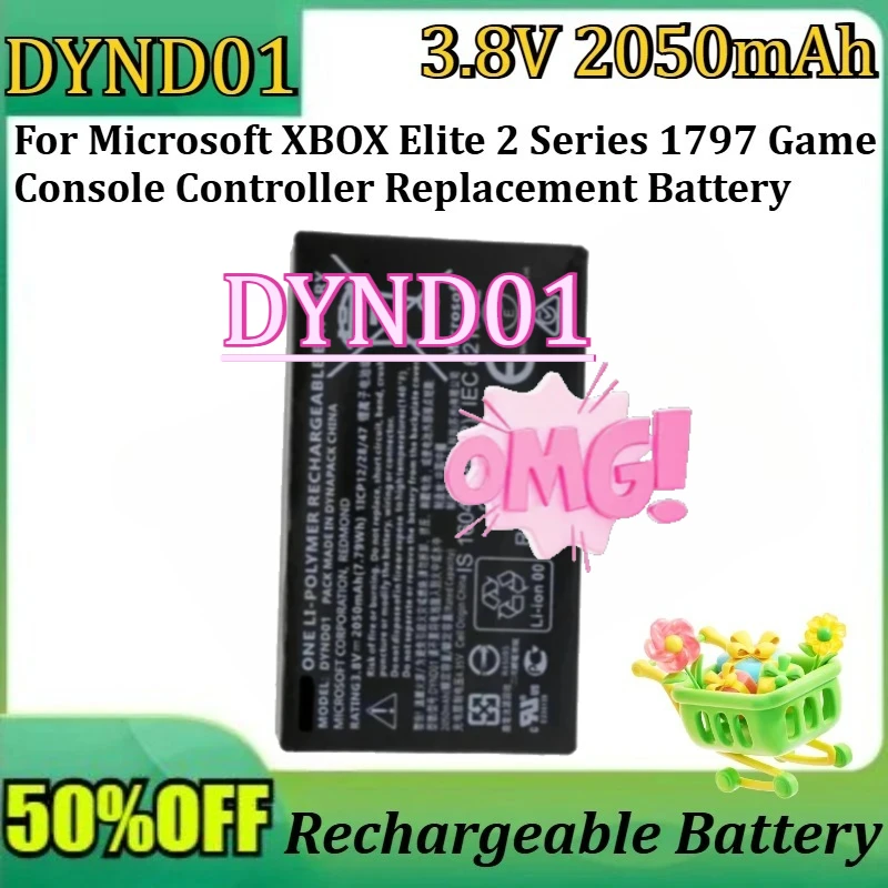 NEW DYND01 3.8V 2050mAh Battery for Microsoft XBOX Elite 2 Series 1797 Game Console Controller Replacement Battery
NEW DYND01 3.8V 2050mAh Battery for Microsoft XBOX Elite 2 Series 1797 Game Console Controller Replacement Battery