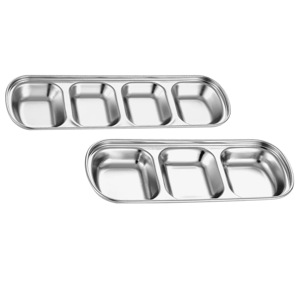 2Pcs Seasoning Dishes Stainless Steel FourGrid Plates ThreeGrid Set Kitchen Tools BBQ Picnic Family Dinner
2Pcs Seasoning Dishes Stainless Steel FourGrid Plates ThreeGrid Set Kitchen Tools BBQ Picnic Family Dinner