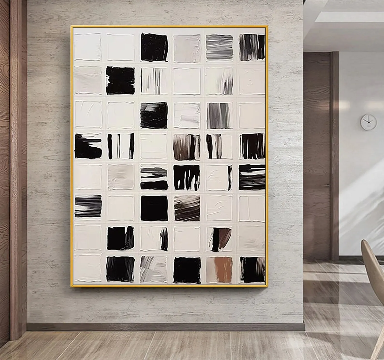 Black White Wabi Sabi Wall Art Handmade Abstract Painting on Canvas Minimalist Wall Art Geometric Textured Bedroom Wall Decor
Black White Wabi Sabi Wall Art Handmade Abstract Painting on Canvas Minimalist Wall Art Geometric Textured Bedroom Wall Decor
