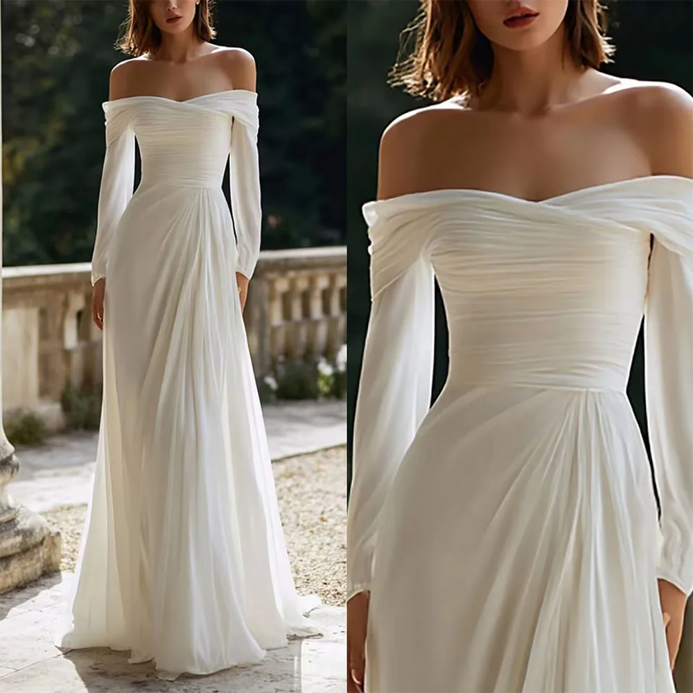 High Quality Customized Strapless Floor Length Three Quarter White Wedding Party Dresses Robe De Soirée Femme Chic Vestido فستان
High Quality Customized Strapless Floor Length Three Quarter White Wedding Party Dresses Robe De Soirée Femme Chic Vestido فستان
