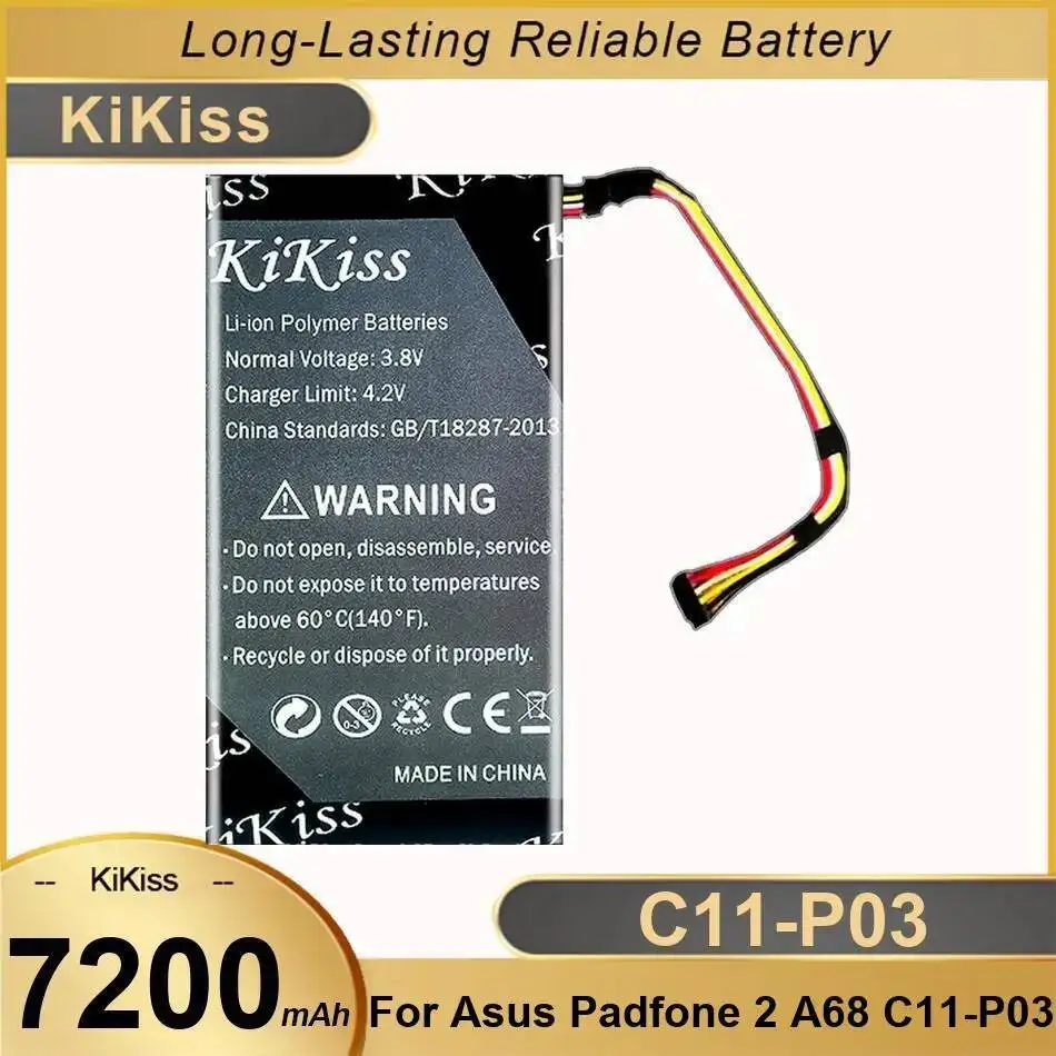 7200mAh Tablet Battery Long Lasting For Asus Padfone 2 A68 Tablet PC C11-P03
7200mAh Tablet Battery Long Lasting For Asus Padfone 2 A68 Tablet PC C11-P03