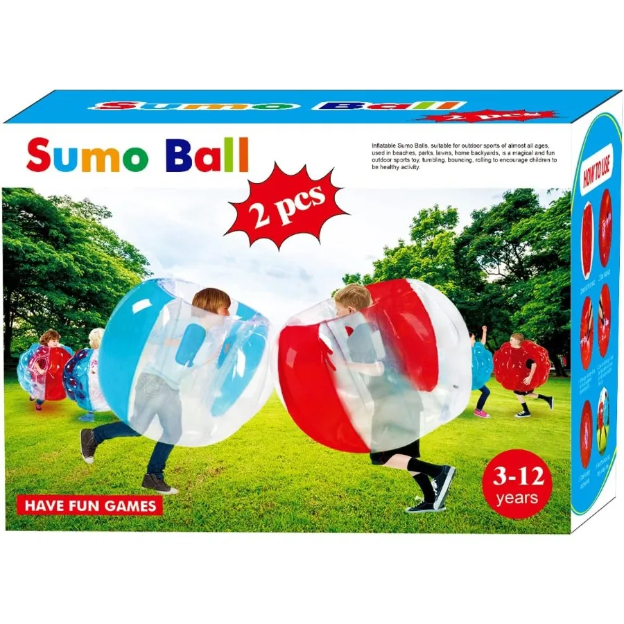 2 Pack Inflatable Sumo Balls for and Adults 3ft/0.90m Bumper Balls for Outdoor Summer Fun Interactive Human Hamster Ball Play E
2 Pack Inflatable Sumo Balls for and Adults 3ft/0.90m Bumper Balls for Outdoor Summer Fun Interactive Human Hamster Ball Play E