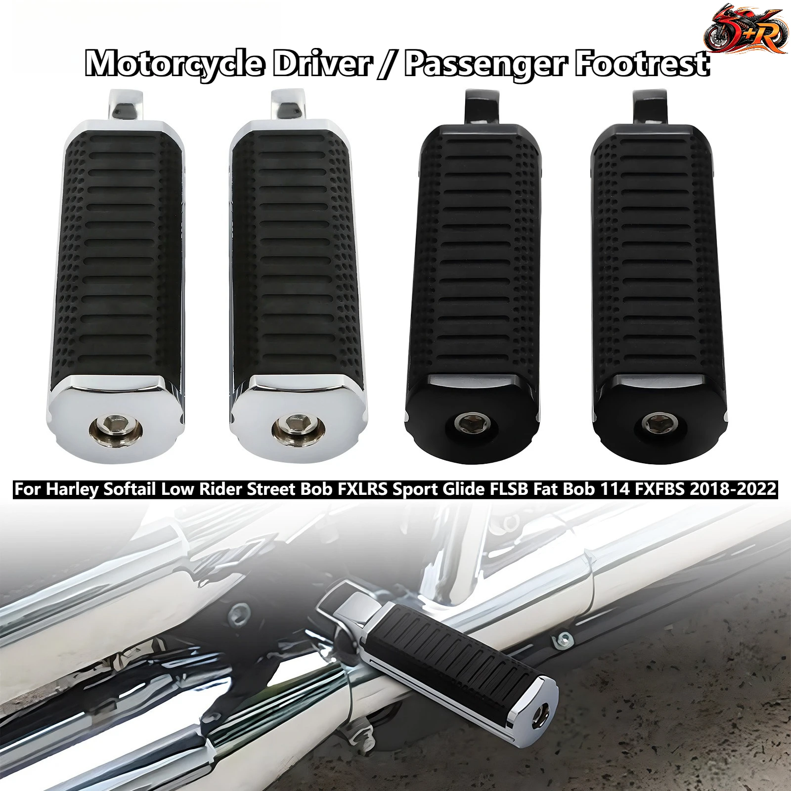 Motorcycle Driver /Passenger Footrest For Harley Softail Low Rider Street Bob FXLRS Sport Glide FLSB Fat Bob 114 FXFBS 2018-2022
Motorcycle Driver /Passenger Footrest For Harley Softail Low Rider Street Bob FXLRS Sport Glide FLSB Fat Bob 114 FXFBS 2018-2022