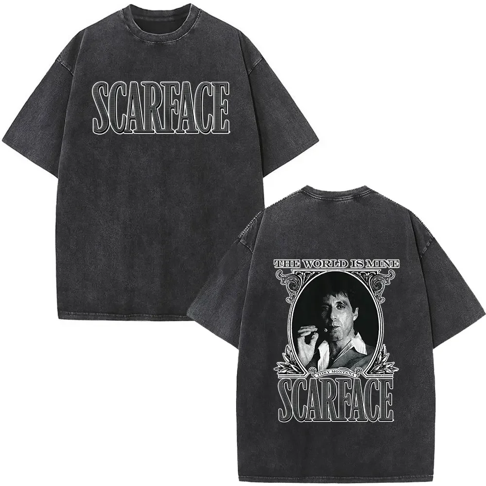90s Classic Movie Scarface Vintage Washed T-shirt Tony Montana Face Al Pacino T-shirts Men Women Gothic Oversized T Shirts Tops
90s Classic Movie Scarface Vintage Washed T-shirt Tony Montana Face Al Pacino T-shirts Men Women Gothic Oversized T Shirts Tops