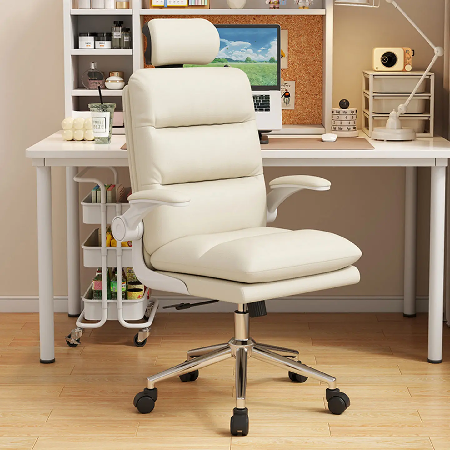 Living Room Swivel Office Chair High Back Comfortable Rolling Luxury Armchair Office Chair Salon Chaise Bureau Home Furniture
Living Room Swivel Office Chair High Back Comfortable Rolling Luxury Armchair Office Chair Salon Chaise Bureau Home Furniture
