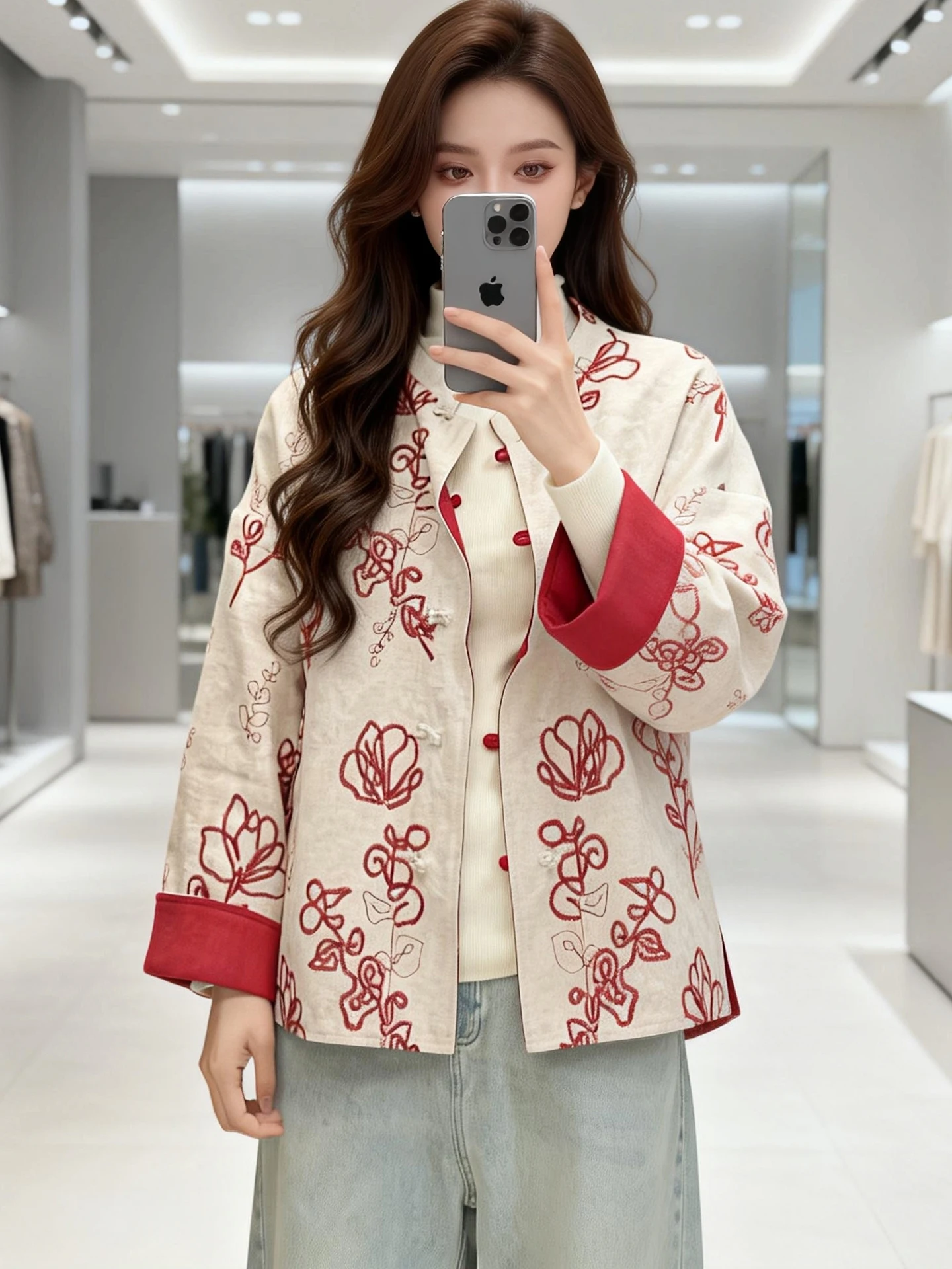 New Chinese Style Heavy Embroidery Long Sleeve Jacket Women's Spring Autumn Elegance Retro Button Stand Collar Open Cardigan
New Chinese Style Heavy Embroidery Long Sleeve Jacket Women's Spring Autumn Elegance Retro Button Stand Collar Open Cardigan