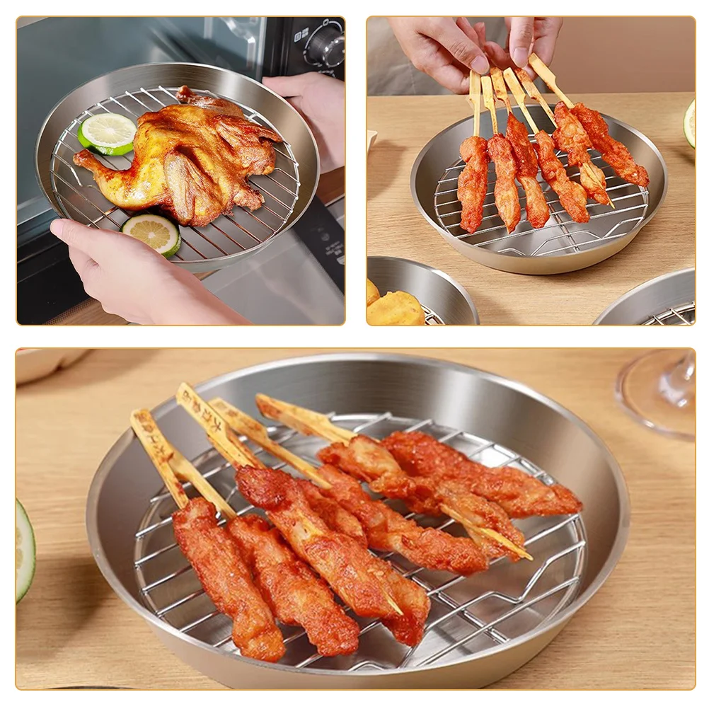 1 Set Stainless Steel Baking Tray With Wire Rack Oil Draining Pan For Grilled Meat Fish Vegetables Oven Cooking Baking Pan Set
1 Set Stainless Steel Baking Tray With Wire Rack Oil Draining Pan For Grilled Meat Fish Vegetables Oven Cooking Baking Pan Set