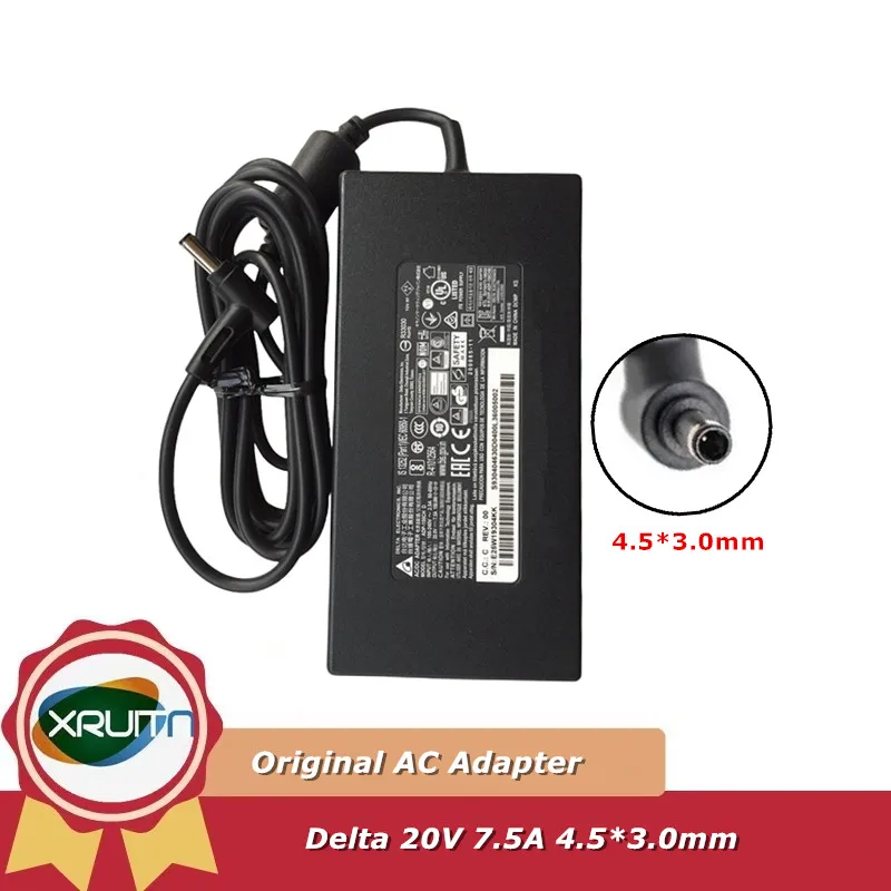 Оригинальный адаптер переменного тока для зарядного устройства DELTA ADP-150CH D 20 В 7,5 А 150 Вт 4,5*3,0 мм для ноутбука MSI GF76 GF66 UC11 GL66 Блок питания A18-150P1A
Оригинальный адаптер переменного тока для зарядного устройства DELTA ADP-150CH D 20 В 7,5 А 150 Вт 4,5*3,0 мм для ноутбука MSI GF76 GF66 UC11 GL66 Блок питания A18-150P1A