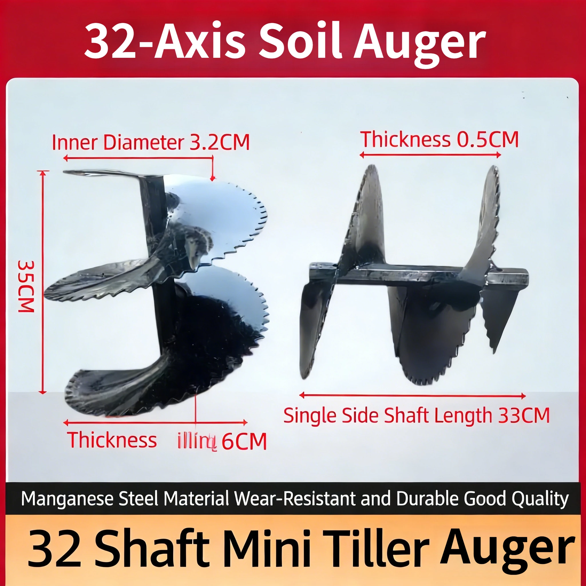 Micro Cultivator Accessories Trenching Ridger Soil Cultivator Assembly Thickening Rotary Cutter Agricultural Machinery Tools
Micro Cultivator Accessories Trenching Ridger Soil Cultivator Assembly Thickening Rotary Cutter Agricultural Machinery Tools