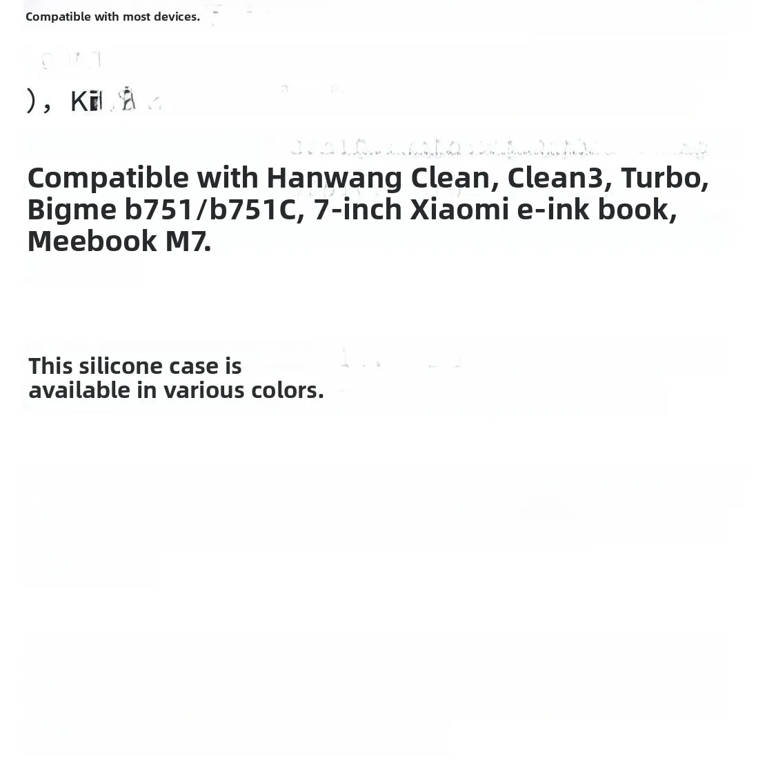 Universal 7 Inch Electronic Book Protective Case Handheld with Silicone Material Four Corners Anti-Fall Reading Device
Universal 7 Inch Electronic Book Protective Case Handheld with Silicone Material Four Corners Anti-Fall Reading Device