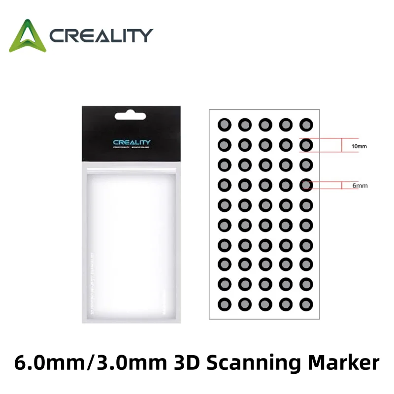 Creality Original Маркер 3D-сканирования 6,0/3,0 мм для 3D-сканера Маркеры опорных точек 3D-слежения, Маркеры диффузного отражения 
Creality Original Маркер 3D-сканирования 6,0/3,0 мм для 3D-сканера Маркеры опорных точек 3D-слежения, Маркеры диффузного отражения
