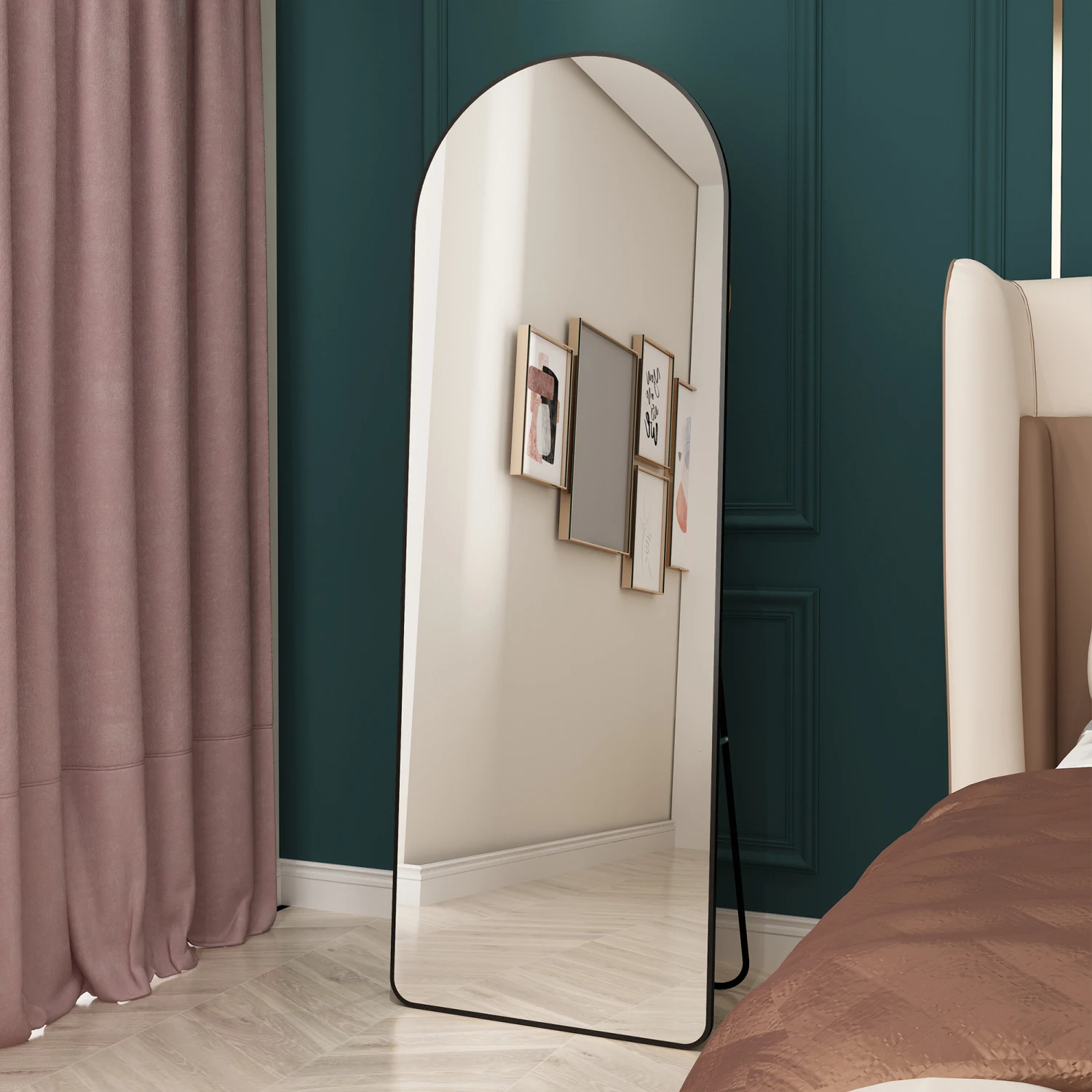 The 3st generation of floor mounted full length mirrors. Aluminum alloy metal frame arched wall mirror, bathroom makeup mirror,
The 3st generation of floor mounted full length mirrors. Aluminum alloy metal frame arched wall mirror, bathroom makeup mirror,