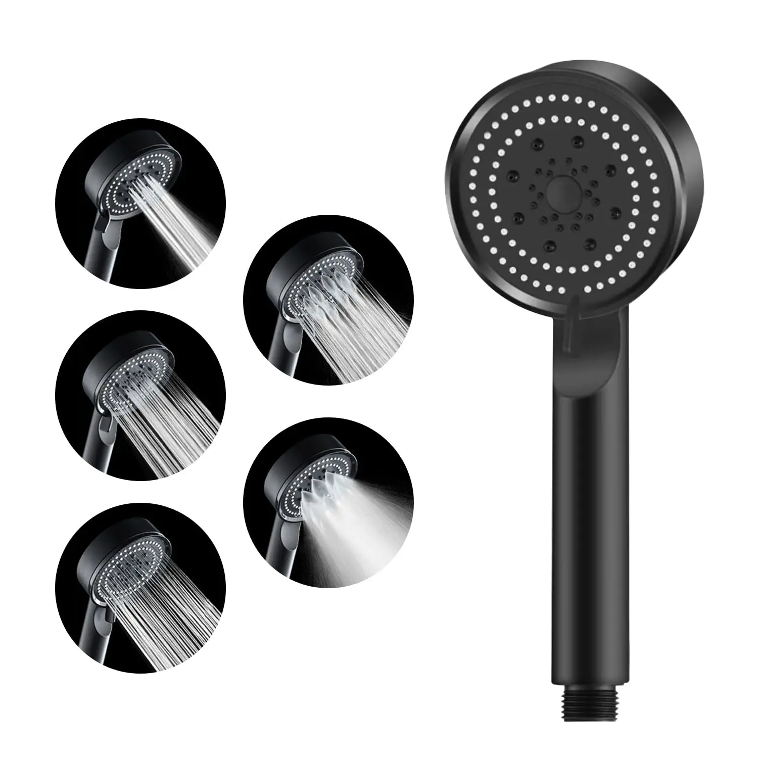 Shower Head with Handheld - 5-Setting Black Handheld Shower Head Anti-Clog Nozzles
Shower Head with Handheld - 5-Setting Black Handheld Shower Head Anti-Clog Nozzles