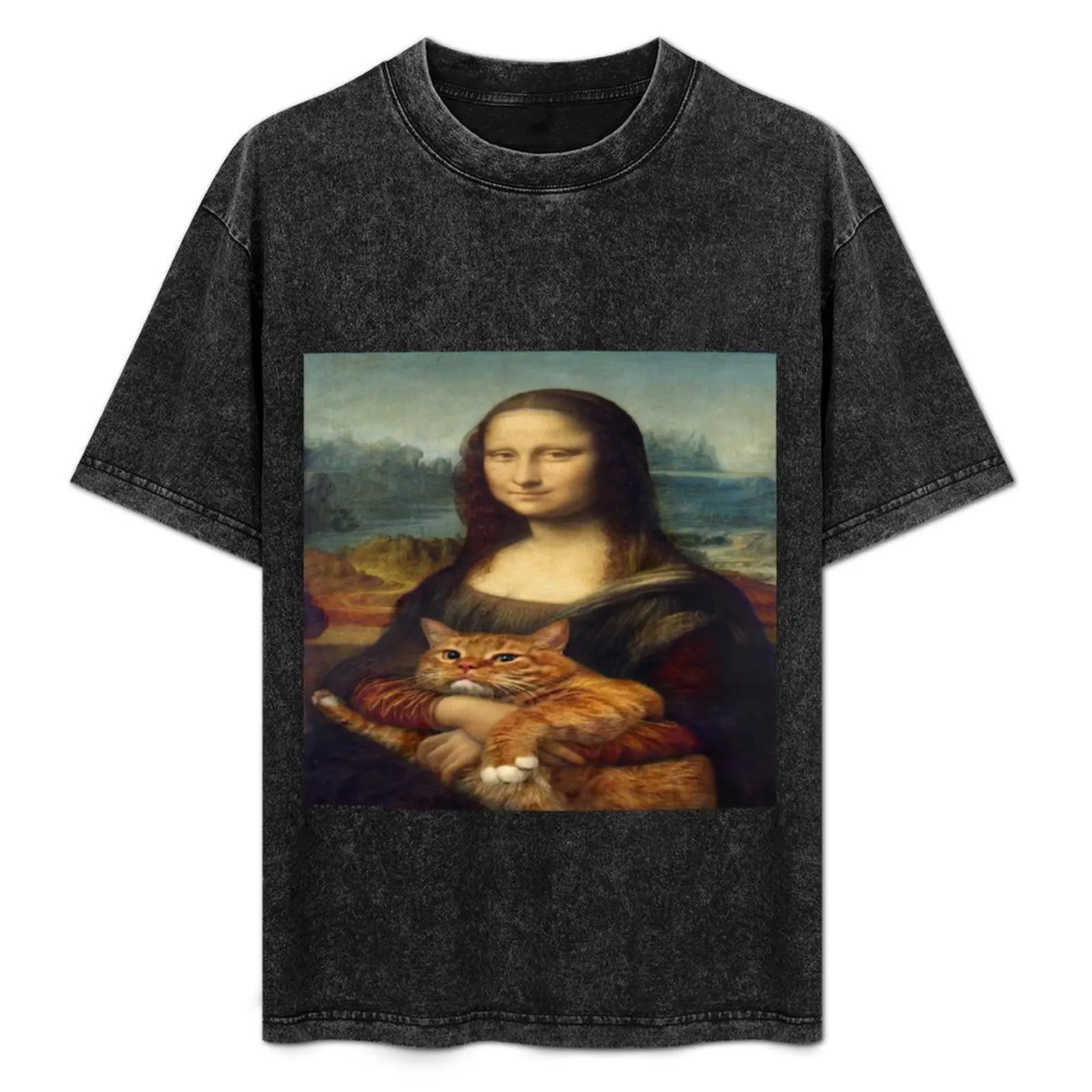 Mona Lisa with cat T-Shirt Street Style Casual Tee Shirt
Mona Lisa with cat T-Shirt Street Style Casual Tee Shirt