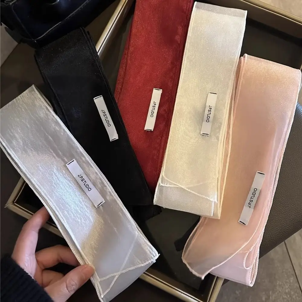 Elegant Silk Material Silk Scarf Thin Pearl Shiny Belt Korean Style Long Narrow Scarf Spring Summer
Elegant Silk Material Silk Scarf Thin Pearl Shiny Belt Korean Style Long Narrow Scarf Spring Summer