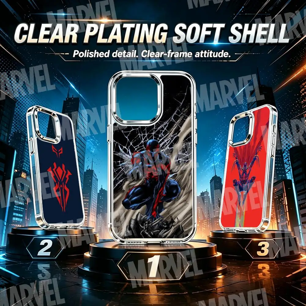 Spider-man 2099 MARVEL Phone Case For iPhone 17 air 16 15 14 13 12 11 Pro Max Plus Chrome Button Camera Ring Transparent
Spider-man 2099 MARVEL Phone Case For iPhone 17 air 16 15 14 13 12 11 Pro Max Plus Chrome Button Camera Ring Transparent