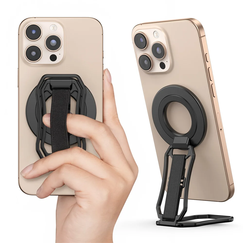 4-in-1 Magnetic Phone Mount Grip Stand with Finger Loop Phone Strap Ring Holder MagSafe Kickstand for 17 16 15 14 13 12 Android
4-in-1 Magnetic Phone Mount Grip Stand with Finger Loop Phone Strap Ring Holder MagSafe Kickstand for 17 16 15 14 13 12 Android