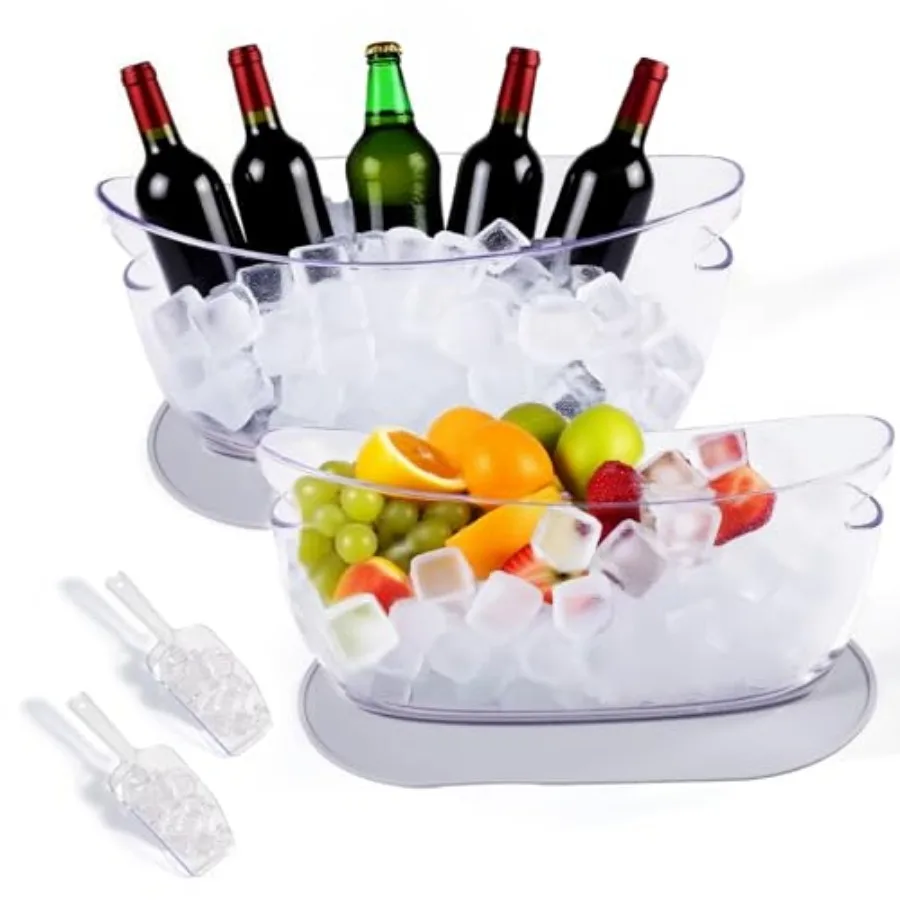 Ice Bucket Upgraded Beverage Tub with Anti Condensation Silicone Pad and Ice Scoop Set 5.5L Ice Tub Party Cooler Mimosa Bar Sup
Ice Bucket Upgraded Beverage Tub with Anti Condensation Silicone Pad and Ice Scoop Set 5.5L Ice Tub Party Cooler Mimosa Bar Sup