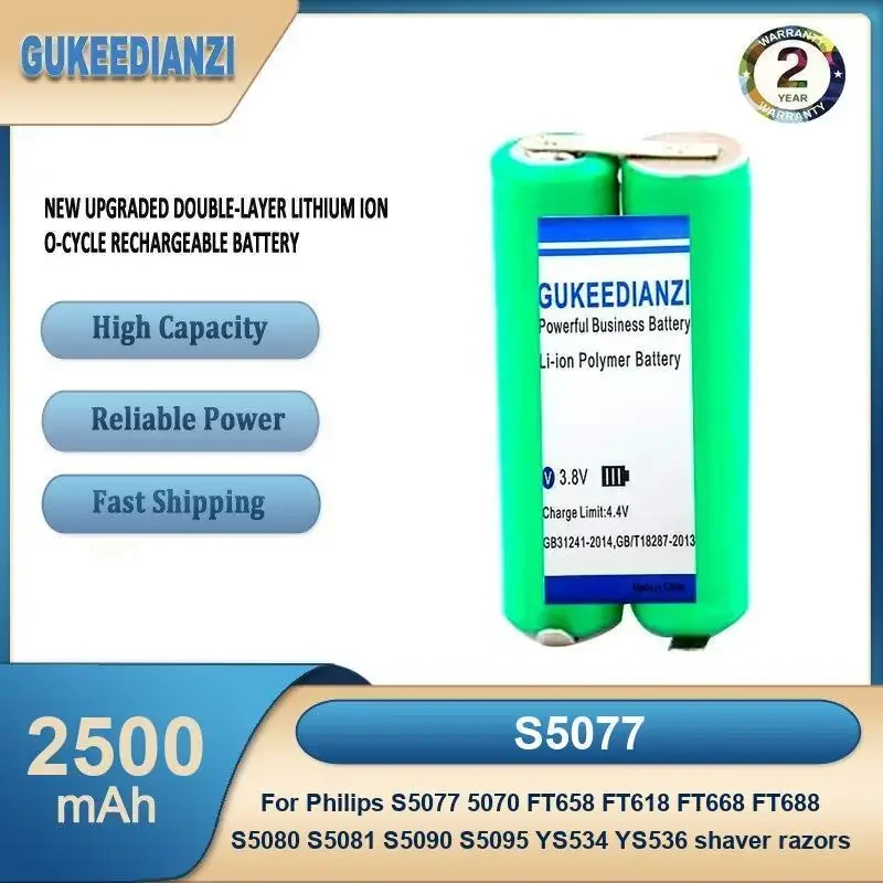 S5077 Аккумулятор для электробритвы 2500 мАч для Philips S5077 5070 FT658 FT618 FT668 FT688 S5080 бритвенные бритвы
S5077 Аккумулятор для электробритвы 2500 мАч для Philips S5077 5070 FT658 FT618 FT668 FT688 S5080 бритвенные бритвы