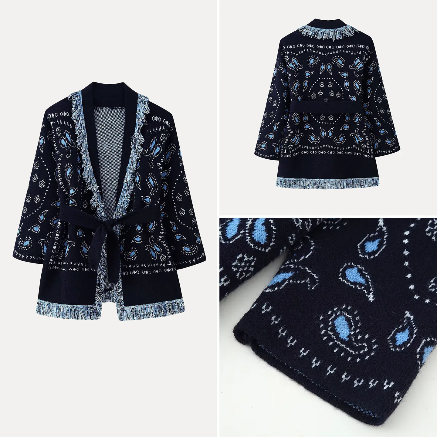 2025 Autumn New Sle Women's Long Knitted Tassel awl Cardigan Coat Medium Length Retro Sle Z Woolen Outerwear
2025 Autumn New Sle Women's Long Knitted Tassel awl Cardigan Coat Medium Length Retro Sle Z Woolen Outerwear