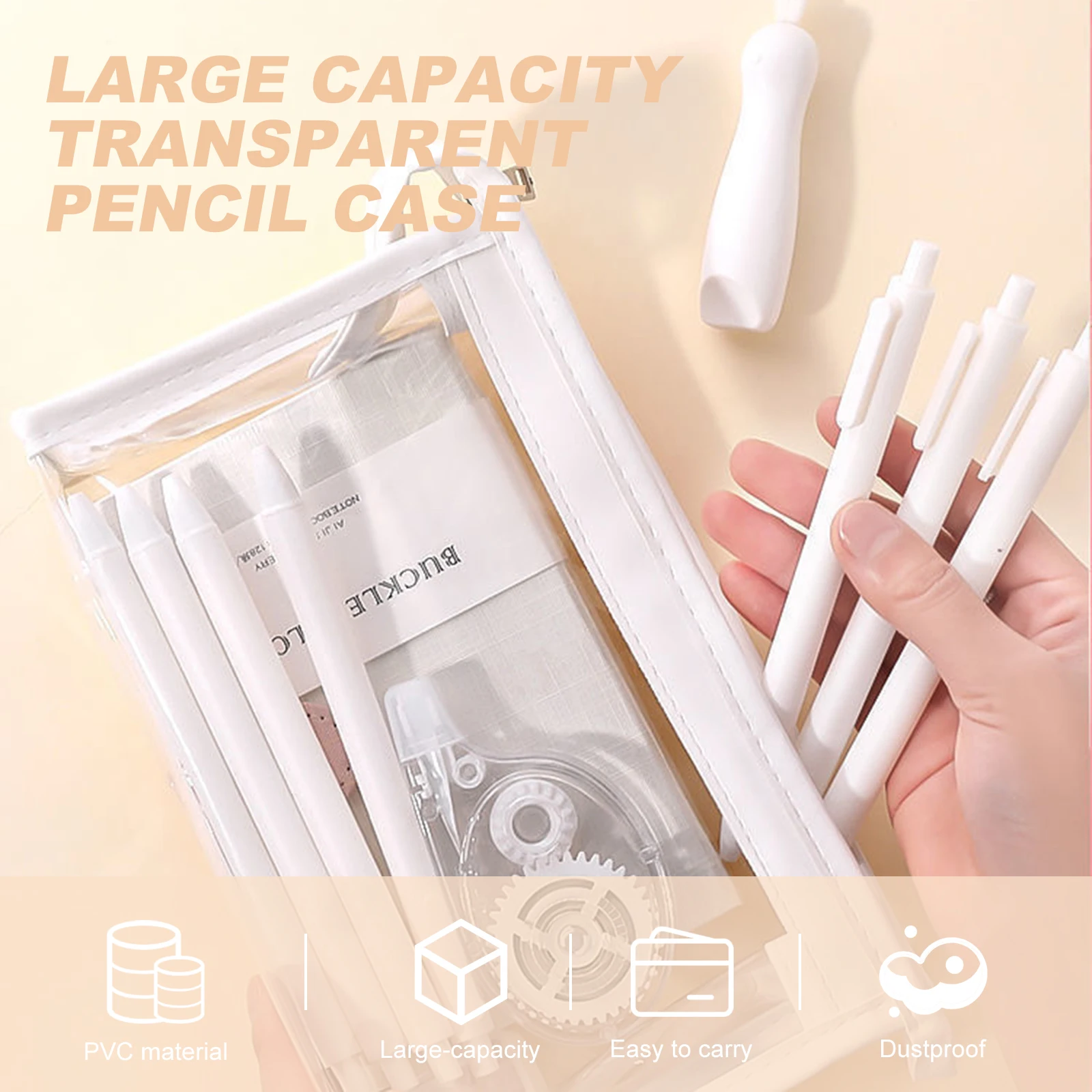 2pcs Pencil Bag High Capacity Stationery Pouch Zipper Design Lightweight Pen Holder for Students Office Staff Teachers
2pcs Pencil Bag High Capacity Stationery Pouch Zipper Design Lightweight Pen Holder for Students Office Staff Teachers