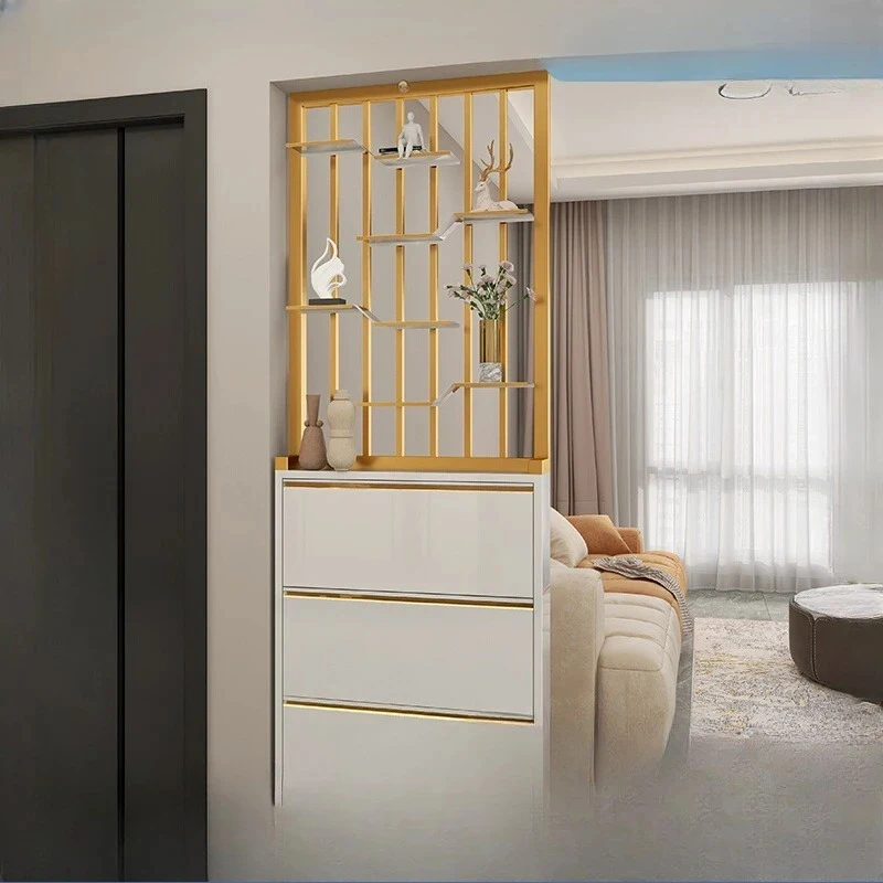 Screen shoe cabinet integrated entrance facing door living room light luxury high-end partition
Screen shoe cabinet integrated entrance facing door living room light luxury high-end partition