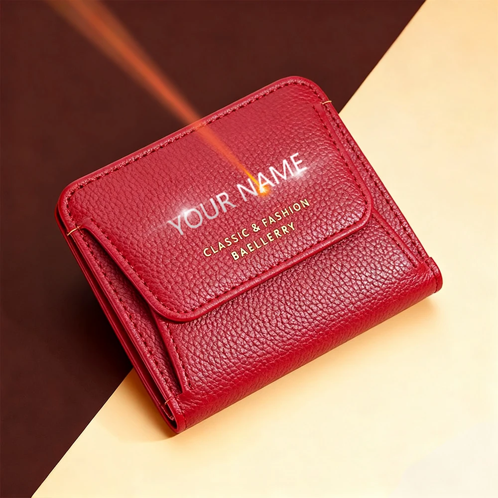 Fashionable Mini Women Wallet Name Engraving High-Quality Card Holder Simple Short Female Coin Purse Small Ladies Purse
Fashionable Mini Women Wallet Name Engraving High-Quality Card Holder Simple Short Female Coin Purse Small Ladies Purse