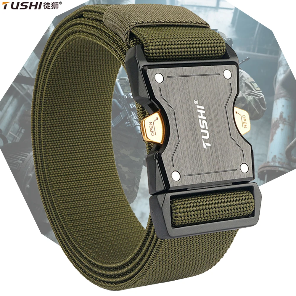 TUSHI New Outdoors Tactical Belt Buckle Quick Release Elastic Belt Casual Tooling Training Military Belt Men's Trousers Belt
TUSHI New Outdoors Tactical Belt Buckle Quick Release Elastic Belt Casual Tooling Training Military Belt Men's Trousers Belt