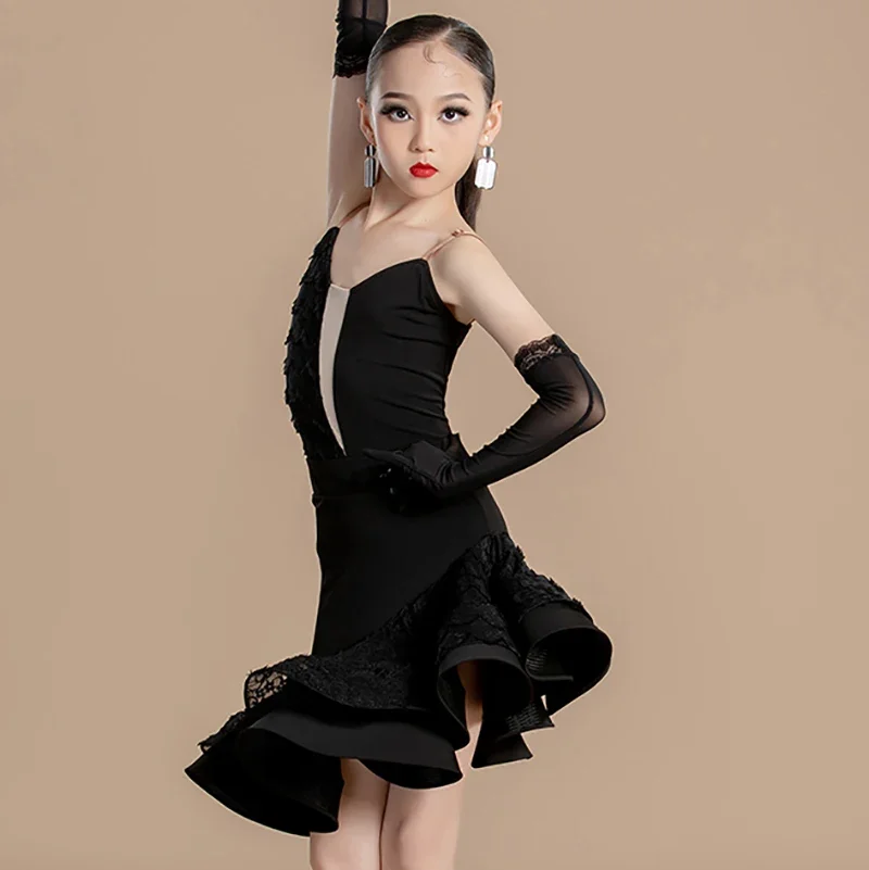 Lace Backless Latin Dance Dress Kids Girls Practice Bodysuit and Skirts Professional Competition Dance Performance Dancewear
Lace Backless Latin Dance Dress Kids Girls Practice Bodysuit and Skirts Professional Competition Dance Performance Dancewear