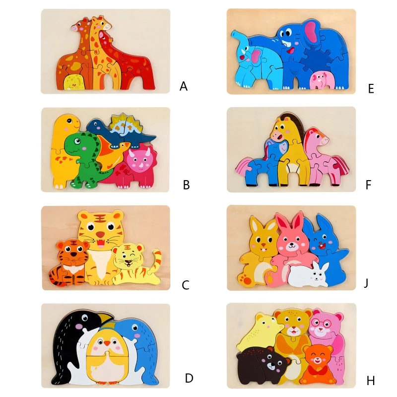 Baby Wooden Puzzle Toy Handhold 3-D Animal Puzzle Learning Toy Montessori Educational Board Game Parent-Child Activity
Baby Wooden Puzzle Toy Handhold 3-D Animal Puzzle Learning Toy Montessori Educational Board Game Parent-Child Activity