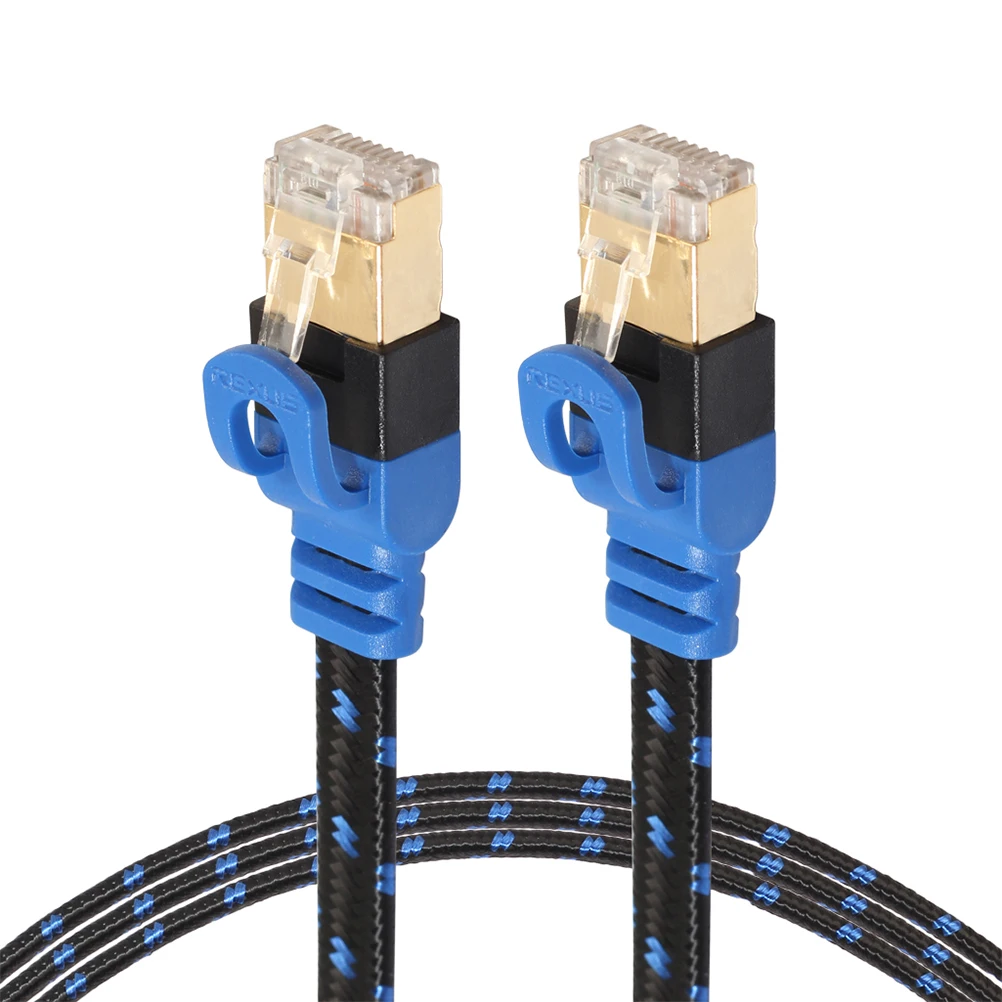 Double-Shielded Cat7 Ethernet Cable 1M Flat Lan Cord Braided Nylon Fiber Mesh For 10Gbps Network Connection Reliable Gold-Plated
Double-Shielded Cat7 Ethernet Cable 1M Flat Lan Cord Braided Nylon Fiber Mesh For 10Gbps Network Connection Reliable Gold-Plated