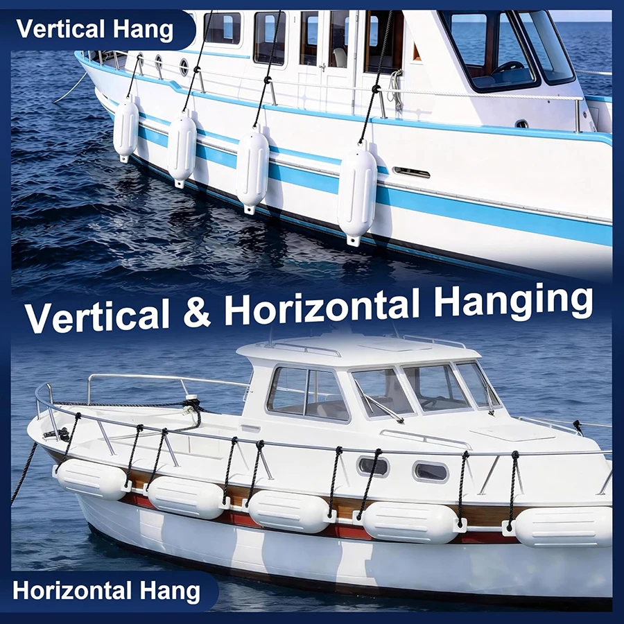 4.5/6.5 Inch Boat Fender 4 Pack Fenders with 4 Ropes Boat Bumpers for Pontoon Inflatable Air Pump UV Saltwater Resistant
4.5/6.5 Inch Boat Fender 4 Pack Fenders with 4 Ropes Boat Bumpers for Pontoon Inflatable Air Pump UV Saltwater Resistant