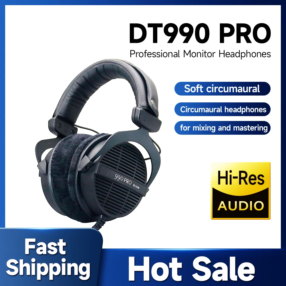 beyerdynamic DT990 PRO Black Limited Edition Open HIFI Headphones for Microphones Enhanced Sound Quality
beyerdynamic DT990 PRO Black Limited Edition Open HIFI Headphones for Microphones Enhanced Sound Quality