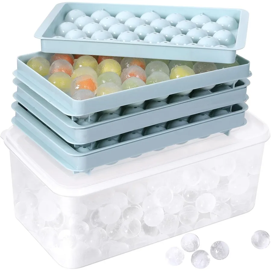 Round Ice Cube Trays 3 Pack Circle Ice Maker Mold Small Round Ice Cube Trays for Freezer with Lid and Bin Mini Sphere Ice Tray
Round Ice Cube Trays 3 Pack Circle Ice Maker Mold Small Round Ice Cube Trays for Freezer with Lid and Bin Mini Sphere Ice Tray
