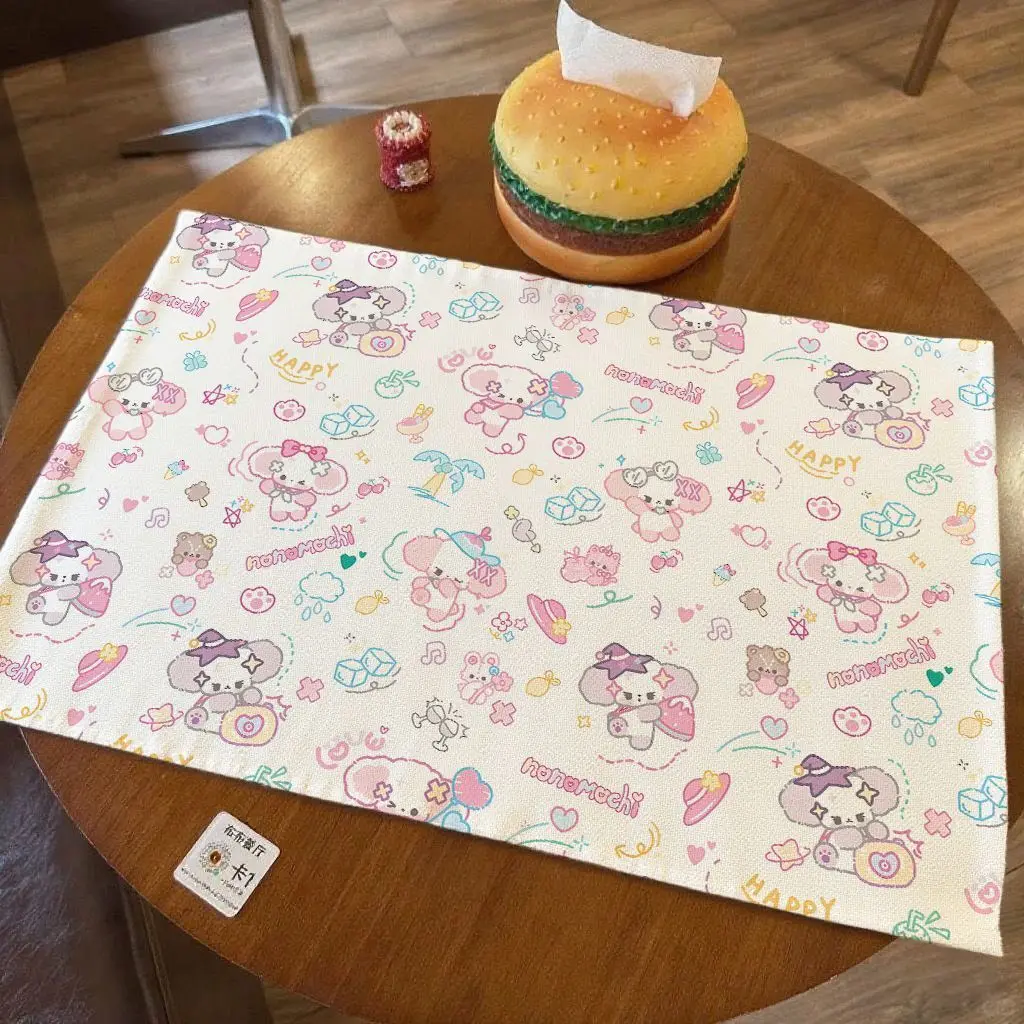Nono cotton and linen tablecloth with a high aesthetic level, featuring a girlish and cute charm. It is suitable for a desk jour
Nono cotton and linen tablecloth with a high aesthetic level, featuring a girlish and cute charm. It is suitable for a desk jour