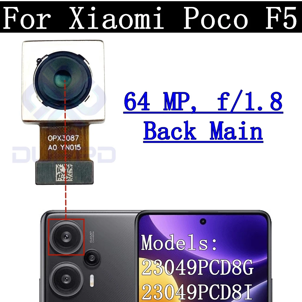 Front Rear Camera For Xiaomi Poco F3 F4 GT F5 Pro F2 Pro Frontal Selfie Wide Back Facing Main Camera Module Flex Cable Parts
Front Rear Camera For Xiaomi Poco F3 F4 GT F5 Pro F2 Pro Frontal Selfie Wide Back Facing Main Camera Module Flex Cable Parts