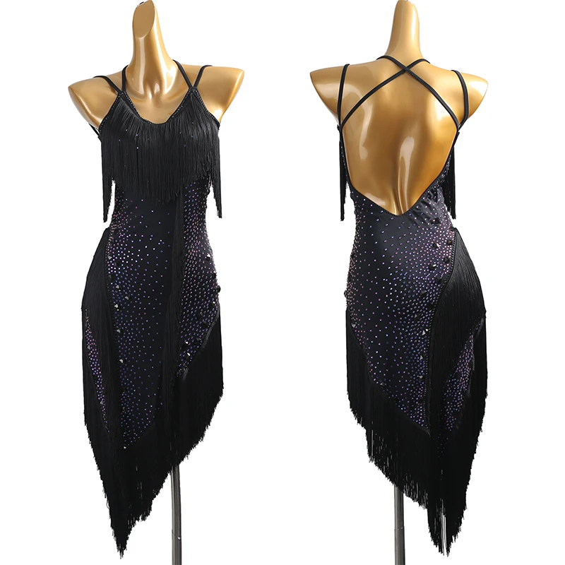 New Diamond Tassels Backless Dress Latin Dance Dress Competition Performance Samba Chacha Dance Dress Costume For Women DQL12808
New Diamond Tassels Backless Dress Latin Dance Dress Competition Performance Samba Chacha Dance Dress Costume For Women DQL12808