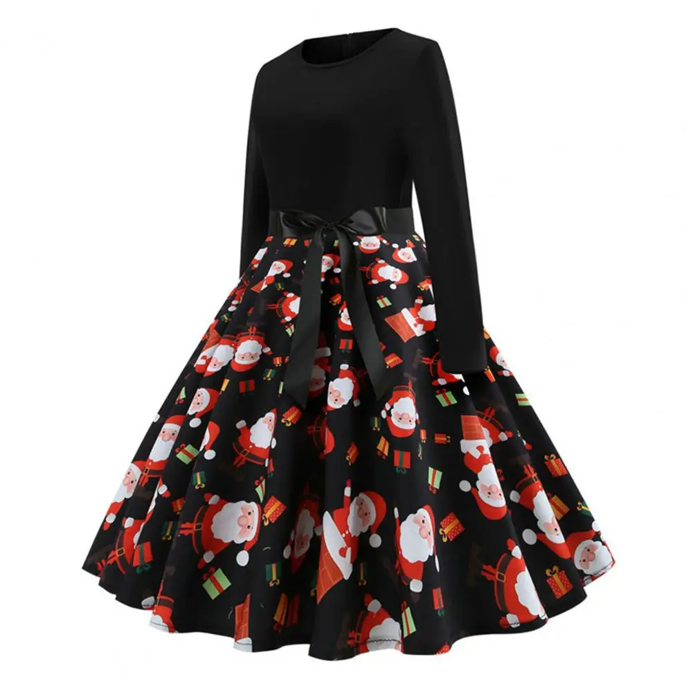 Plus Size Christmas Dress Stylish Women's Christmas Dress Festive A-line Design Cartoon Santa Claus Print Flattering Mid for New
Plus Size Christmas Dress Stylish Women's Christmas Dress Festive A-line Design Cartoon Santa Claus Print Flattering Mid for New