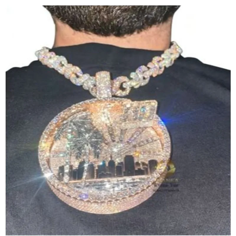 Los Angeles Skyline Pendant Necklace | Full Iced Out CZ Cityscape with Palm Tree, Hip Hop Men's Bling Chain pendant
Los Angeles Skyline Pendant Necklace | Full Iced Out CZ Cityscape with Palm Tree, Hip Hop Men's Bling Chain pendant