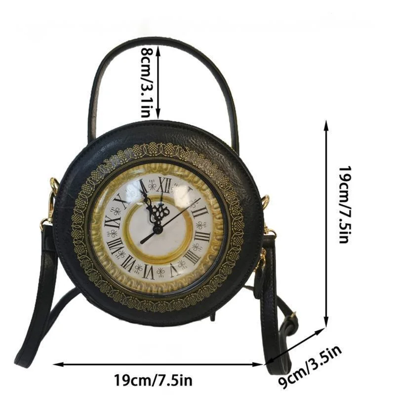 3D Hand-held Shoulder Bag Women's Handbag Temu Retro Personalized Clock Diagonal Cross Bag Creative Clock Design Tote Bag New
3D Hand-held Shoulder Bag Women's Handbag Temu Retro Personalized Clock Diagonal Cross Bag Creative Clock Design Tote Bag New