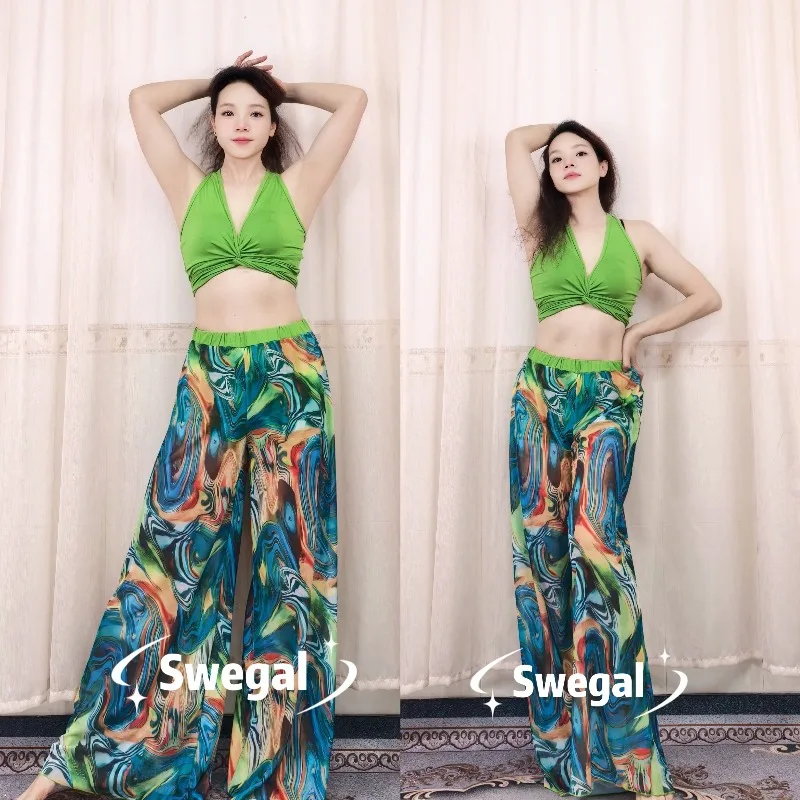 customized SWEGAL belly dance costumes leopard print mesh wide leg pants with loose fit
customized SWEGAL belly dance costumes leopard print mesh wide leg pants with loose fit
