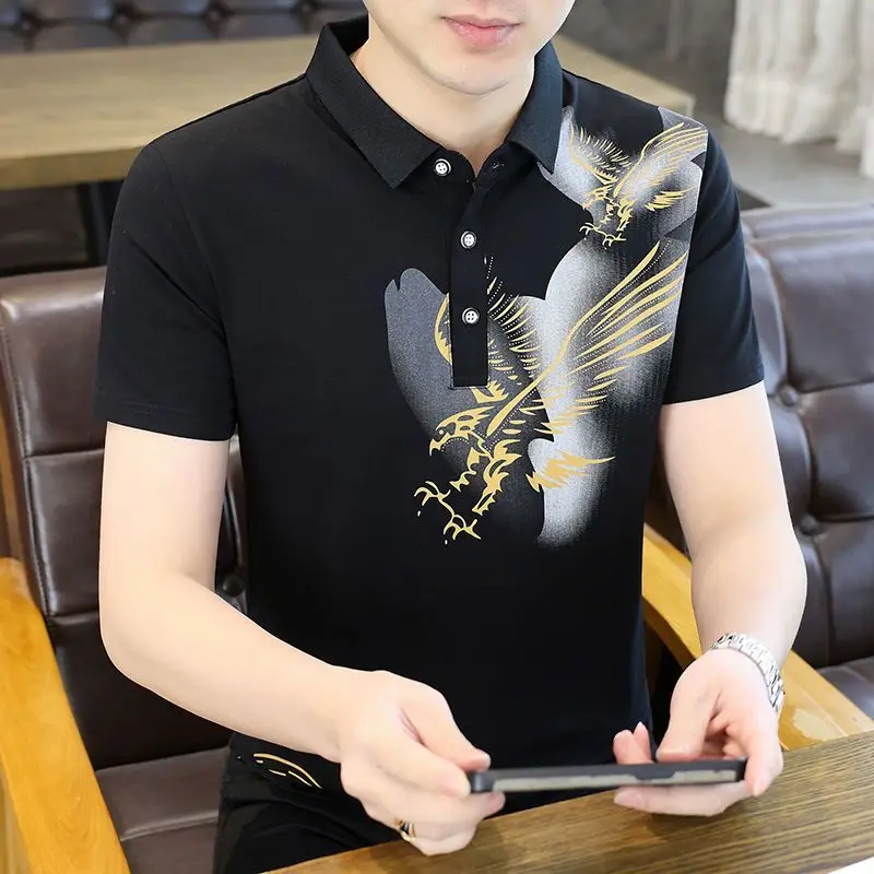Summer Men's Clothing Polo Shirt Short Sleeve Slim Fit Fashion Korean Style Trendy Turn-Down Collar T-Shirt Casual Wear Garment
Summer Men's Clothing Polo Shirt Short Sleeve Slim Fit Fashion Korean Style Trendy Turn-Down Collar T-Shirt Casual Wear Garment