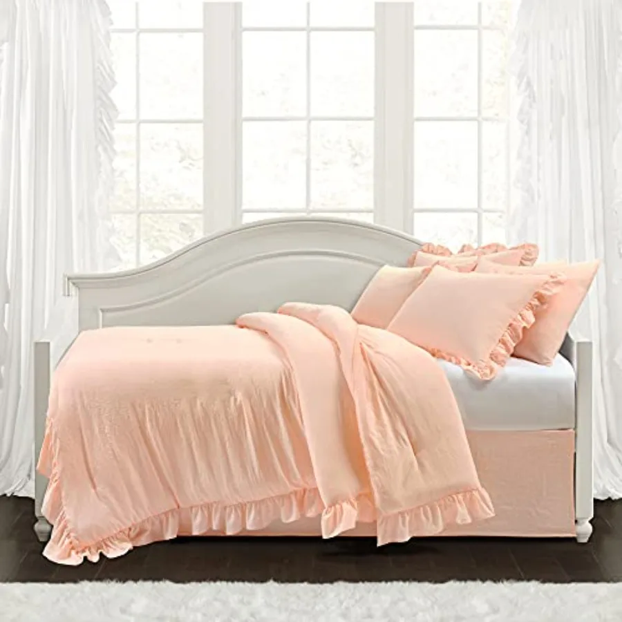 Reyna Ruffle 6 Pcs 68" W x 92" L - Pink Bedding - - Ruffled Bedding - Coquette Decor
Reyna Ruffle 6 Pcs 68" W x 92" L - Pink Bedding - - Ruffled Bedding - Coquette Decor