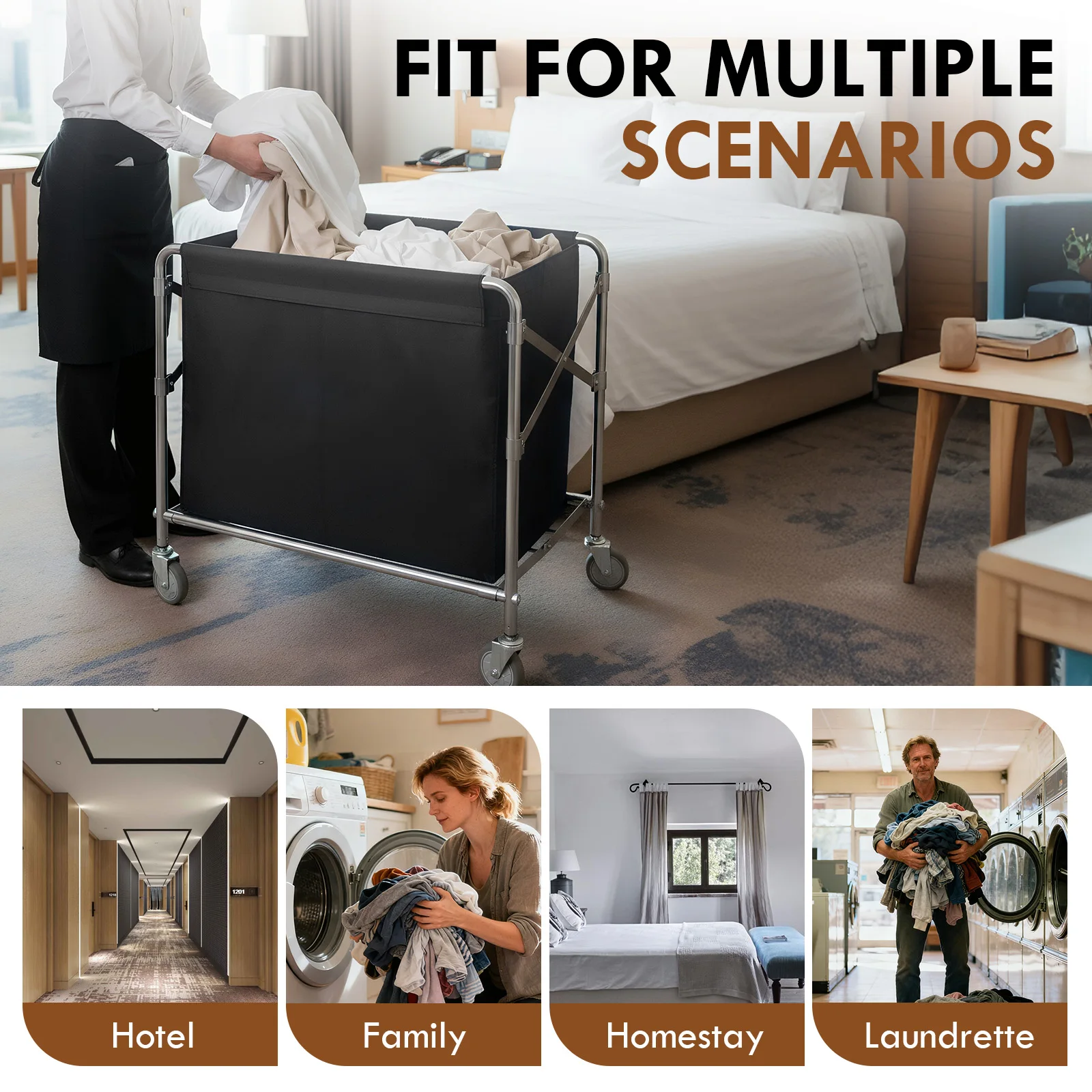 Heavy-Duty Laundry Rolling Cart 33.86x31.89x20.47in Heavy Duty Laundry Basket Organizer for Hotel/Nursing Home/College/Groceries
Heavy-Duty Laundry Rolling Cart 33.86x31.89x20.47in Heavy Duty Laundry Basket Organizer for Hotel/Nursing Home/College/Groceries