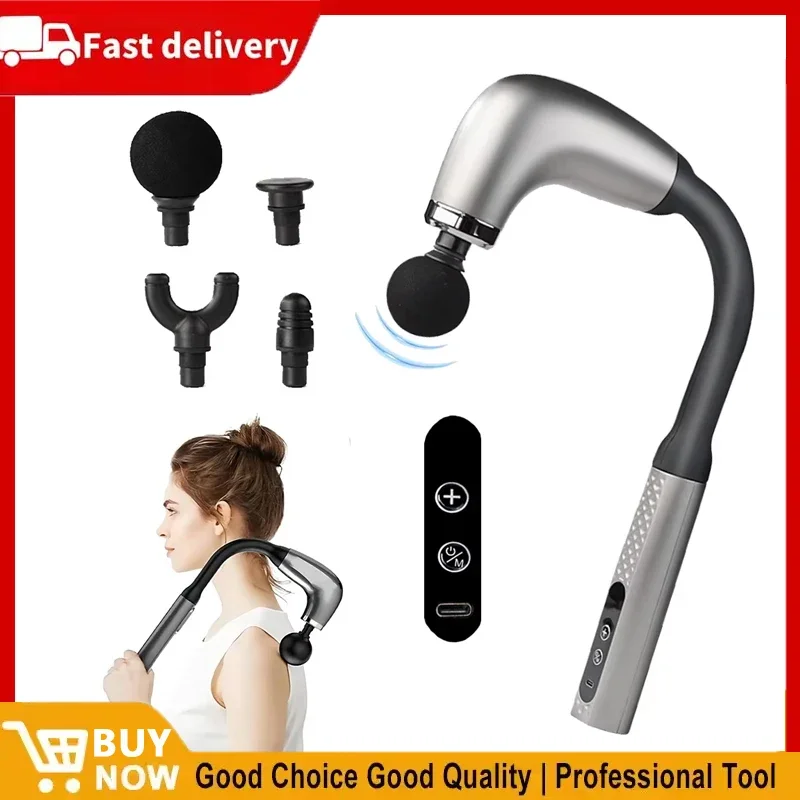 Fascia Gun with Extended Handle and Elbow for Self-assist Massage of the Upper and Lower Back Muscle Relaxation and Massage Done
Fascia Gun with Extended Handle and Elbow for Self-assist Massage of the Upper and Lower Back Muscle Relaxation and Massage Done