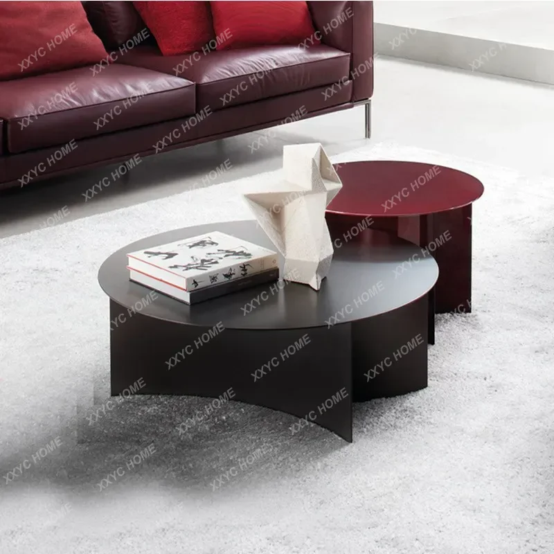 YWabi Sabi Wind Red Coffee Table Living Room Light Luxury Round Combination Metal Sofa Side Design
YWabi Sabi Wind Red Coffee Table Living Room Light Luxury Round Combination Metal Sofa Side Design