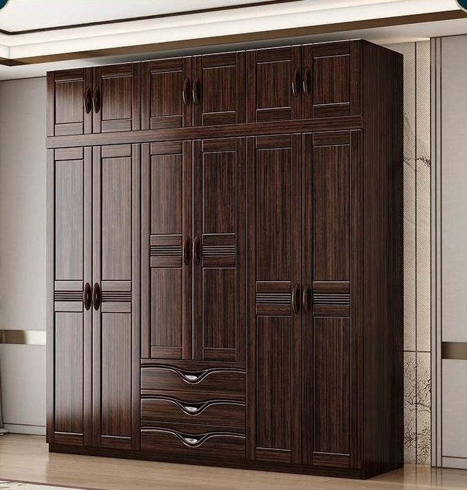 Solid wood wardrobe household bedroom storage door large wardrobe assembly
Solid wood wardrobe household bedroom storage door large wardrobe assembly