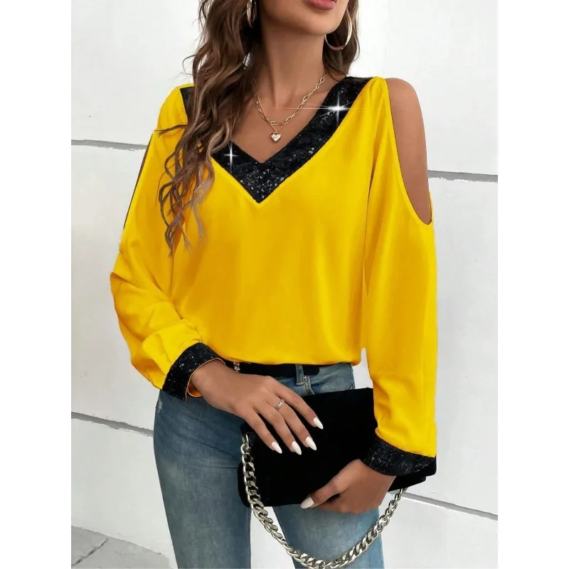Плюс размер 1XL-5XL Женские модные рубашки с v-образным вырезом и коротким рукавом Женские повседневные женские свободные футболки с открытыми плечами Женские пуловеры Футболка 
Плюс размер 1XL-5XL Женские модные рубашки с v-образным вырезом и коротким рукавом Женские повседневные женские свободные футболки с открытыми плечами Женские пуловеры Футболка
