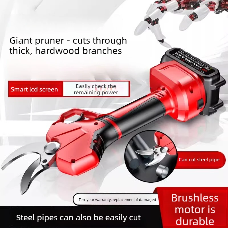 Electric Pruning Shears Rechargeable Powerful Garden Fruit Tree Branch Cutter Lithium Battery Powered Trimming Tool
Electric Pruning Shears Rechargeable Powerful Garden Fruit Tree Branch Cutter Lithium Battery Powered Trimming Tool