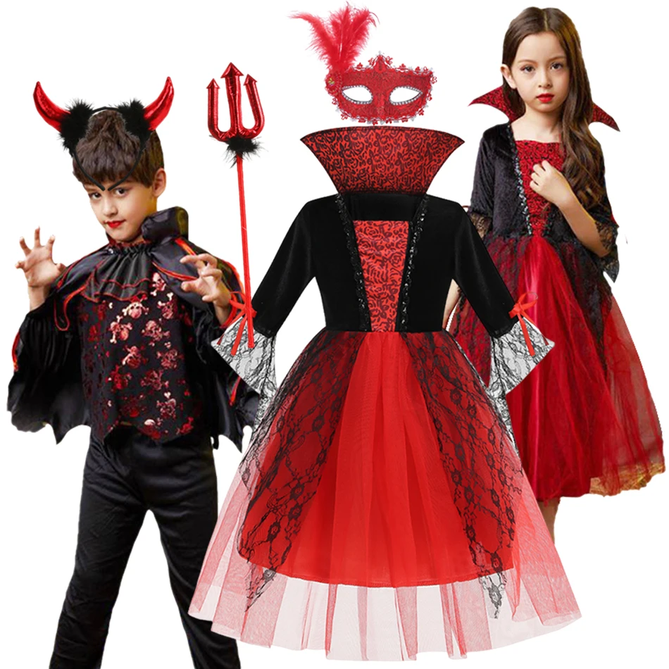 Boys Girls Halloween Cosplay Costume Ghost Bride Gothic Vampire Dress Up Role Play Carnival Children Party Outfit
Boys Girls Halloween Cosplay Costume Ghost Bride Gothic Vampire Dress Up Role Play Carnival Children Party Outfit